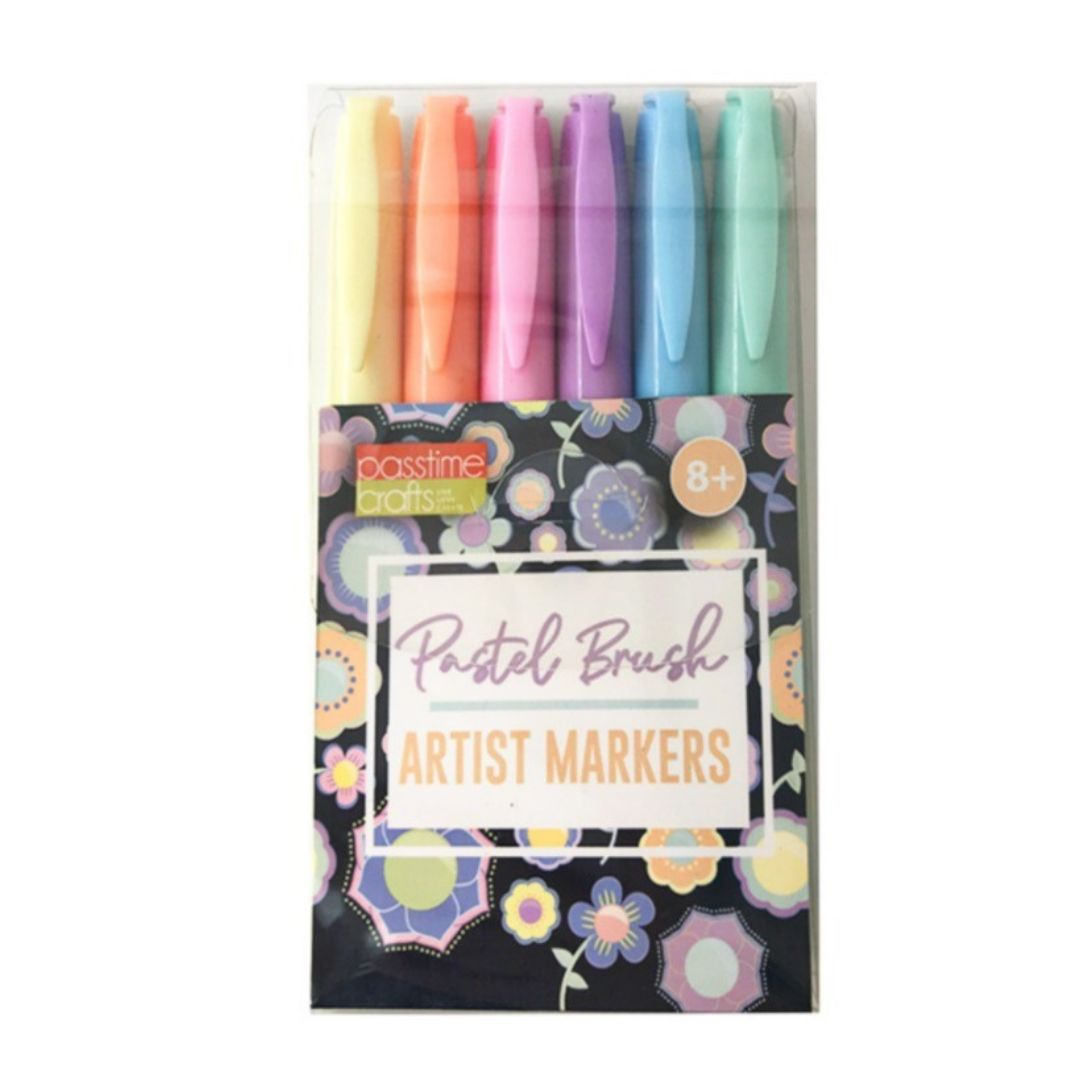 Artist Pastel Brush Pens Pkt 6