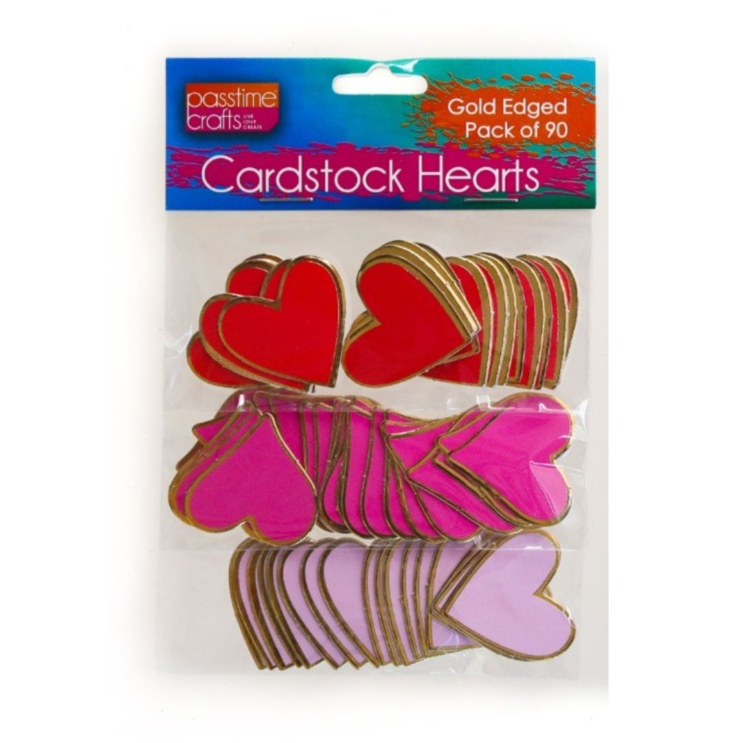 Hearts D/Cut W/Foil Multi Pkt 90