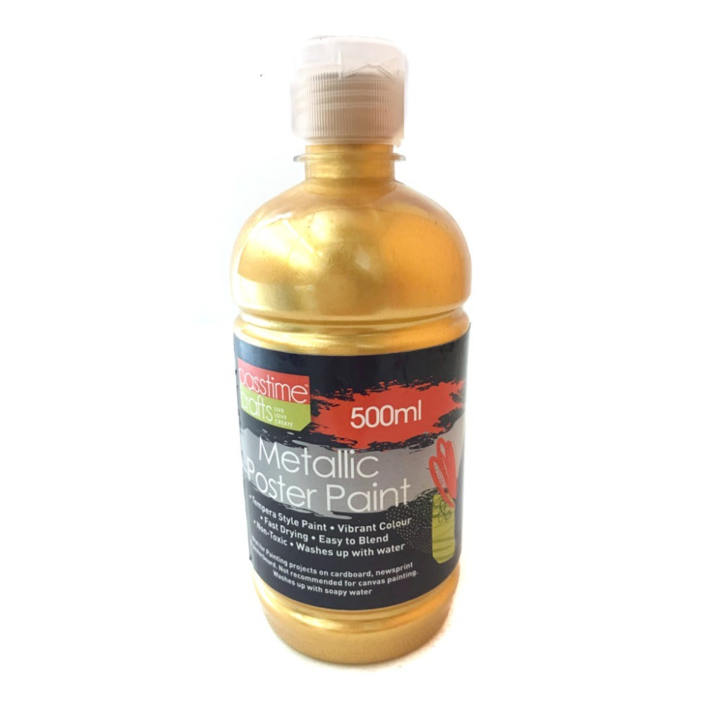 Poster Paint Metallic 500ml-Gold