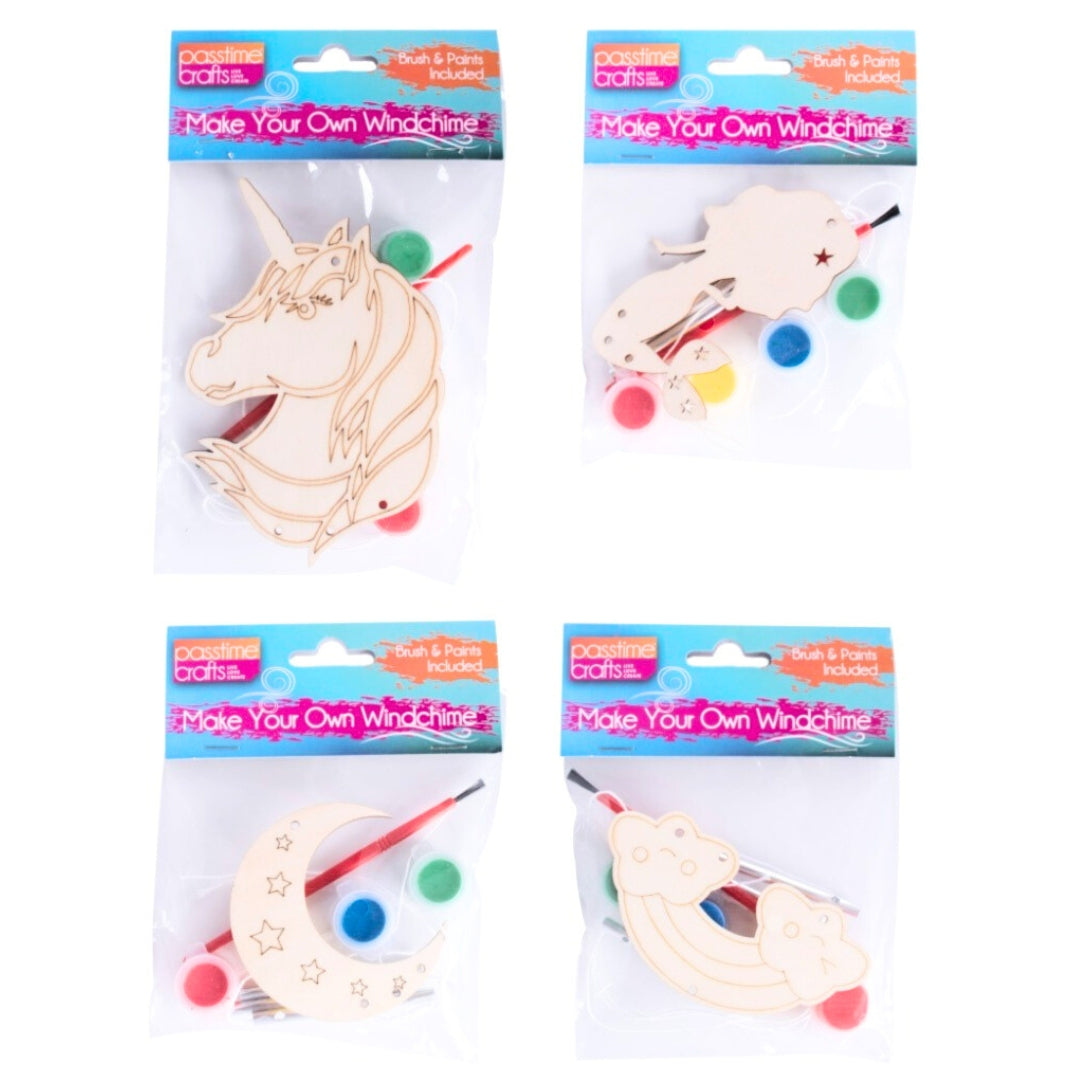 Paint Your Own Windchimes 11cm 4 Asst