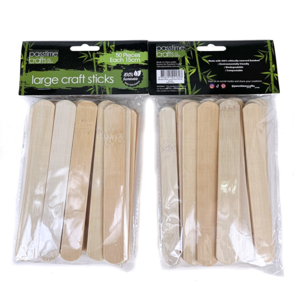 Bamboo Sticks Jumbo/15cm Pkt 50