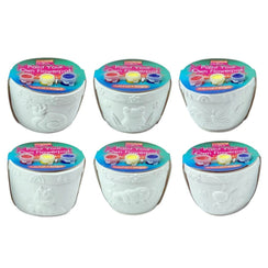 Plaster Pots DIY 6 Asst/3 Paints