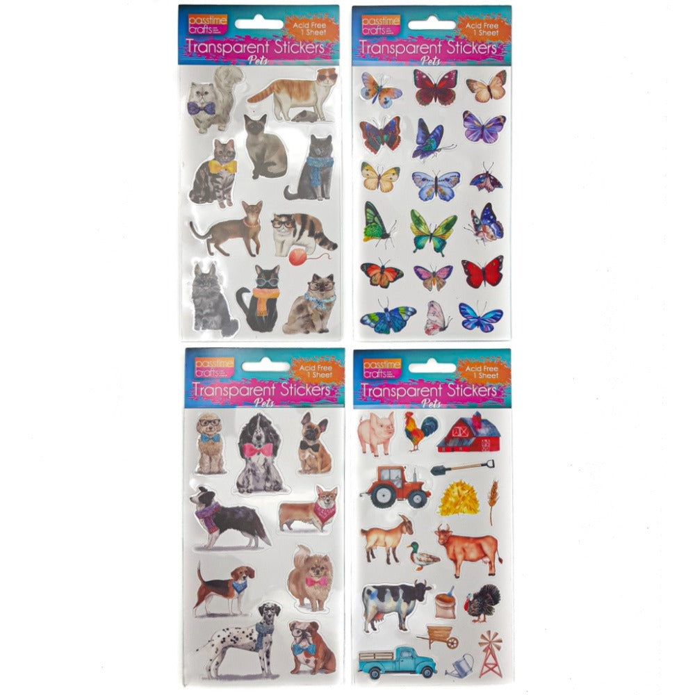 Sticker Clear Bkgd/Pets 10x21cm