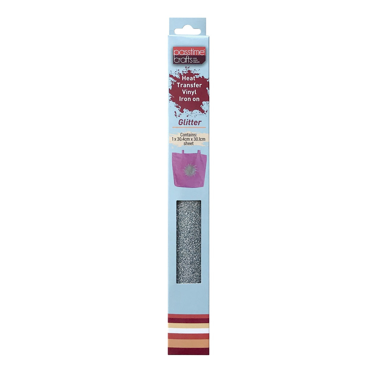 Heat Transfer Vinyl/Silver Glitter