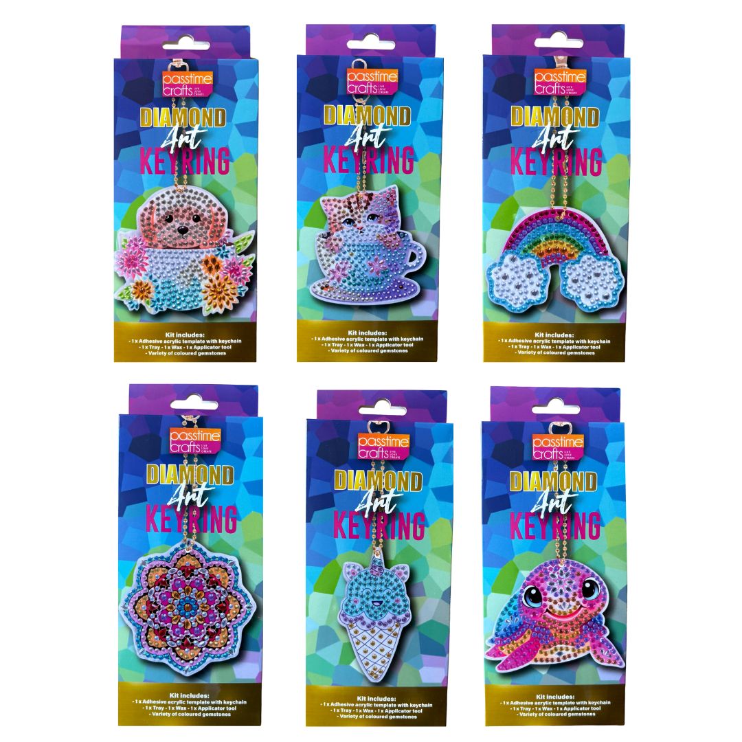 Diamond Art Keyring Acrylic Asrtd