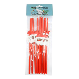 Xmas Flexi-Straws Paper Pkt 12 Lge
