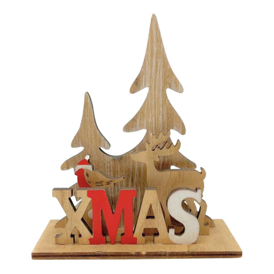 Xmas 3D Table Scene Tree/Rdeer 16cm