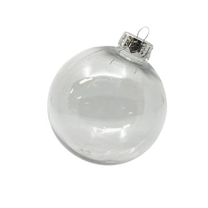 Xmas Bauble Clear/Lrg 10cm