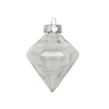 Xmas Bauble Clear/Diamond 7cm