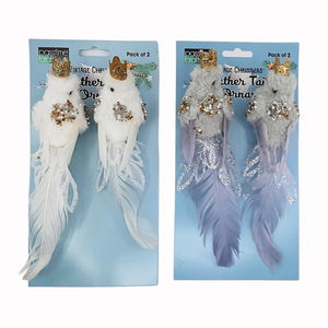 Xmas Birds Crwn/Bds/Fthr 2-Ast