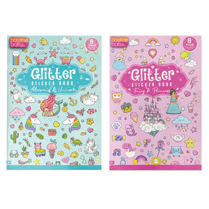 Sticker Book Glitter Cute 2-Ast 8 Pg