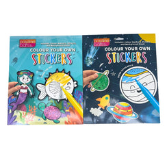 Colour Your Own Stickers W/Mrkrs 2-Ast