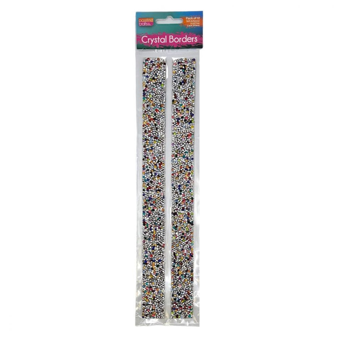 Rhinestone Borders 31cm S/Adhes Pkt 2-D
