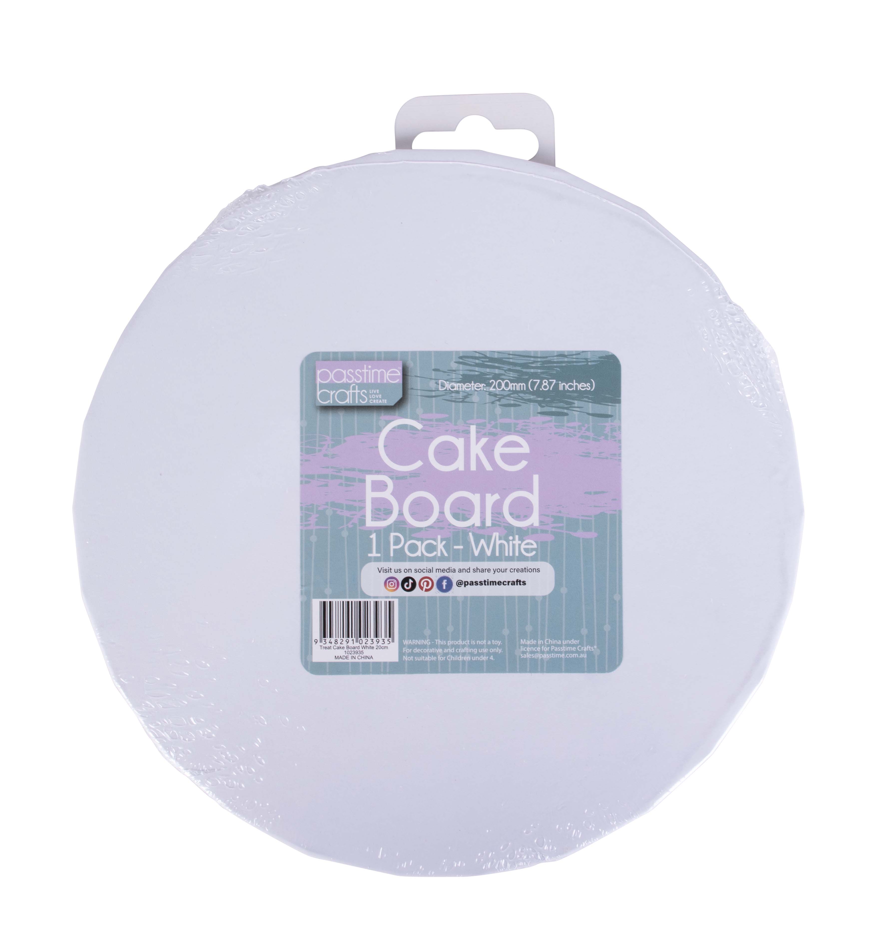 Treat Cake Board White 20cm-P