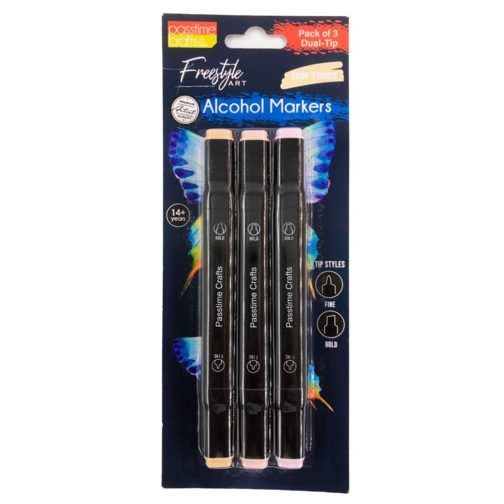 Alcohol Markers D/Tip SkinTones 3 Pkt