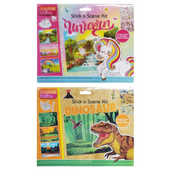 Kids DIY Sticker Scene Set 2-Ast
