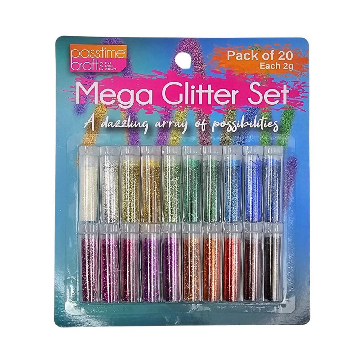 Glitter Tubes Mega-Multi  2g S/20