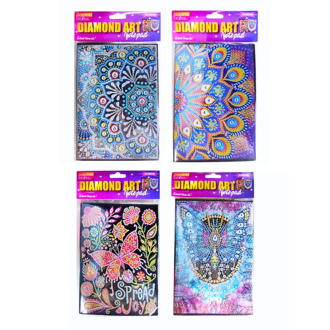 Diamond Art Notebook 4-Ast 15x21cm