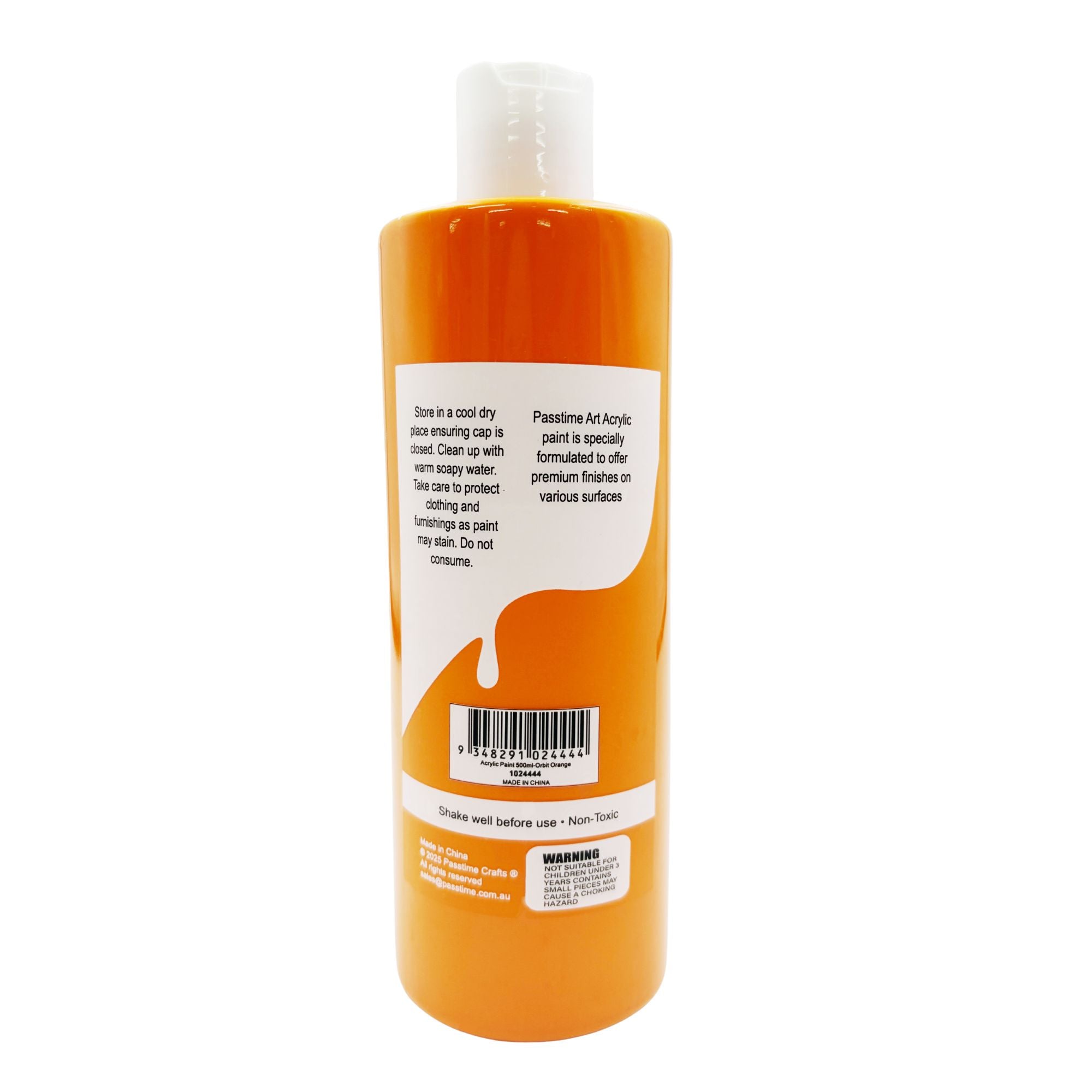 Acrylic Paint 500ml - Orbit Orange