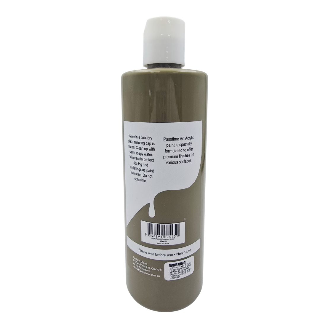 Acrylic Paint 500ml - Burnt Umber