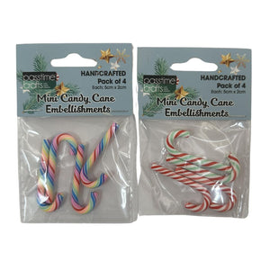 Xmas Embellish Candy Cane 2-Ast Pkt 4