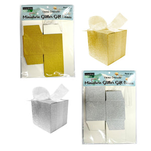 Xmas Gift Box Minis/Rib 2-Ast Pkt 6