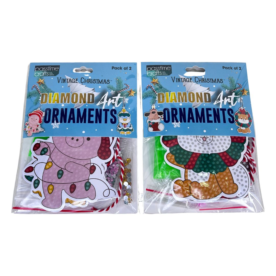 Xmas Diamond Art Ornmnts 3-Ast Pkt 2