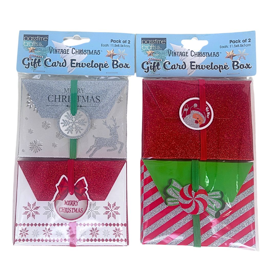 Xmas Gift Card Box Envlpe 2-Ast Pkt 2