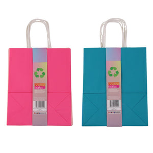 Kraft Colour Bag MD Pkt 3 22x26.5x11.5cm 120G