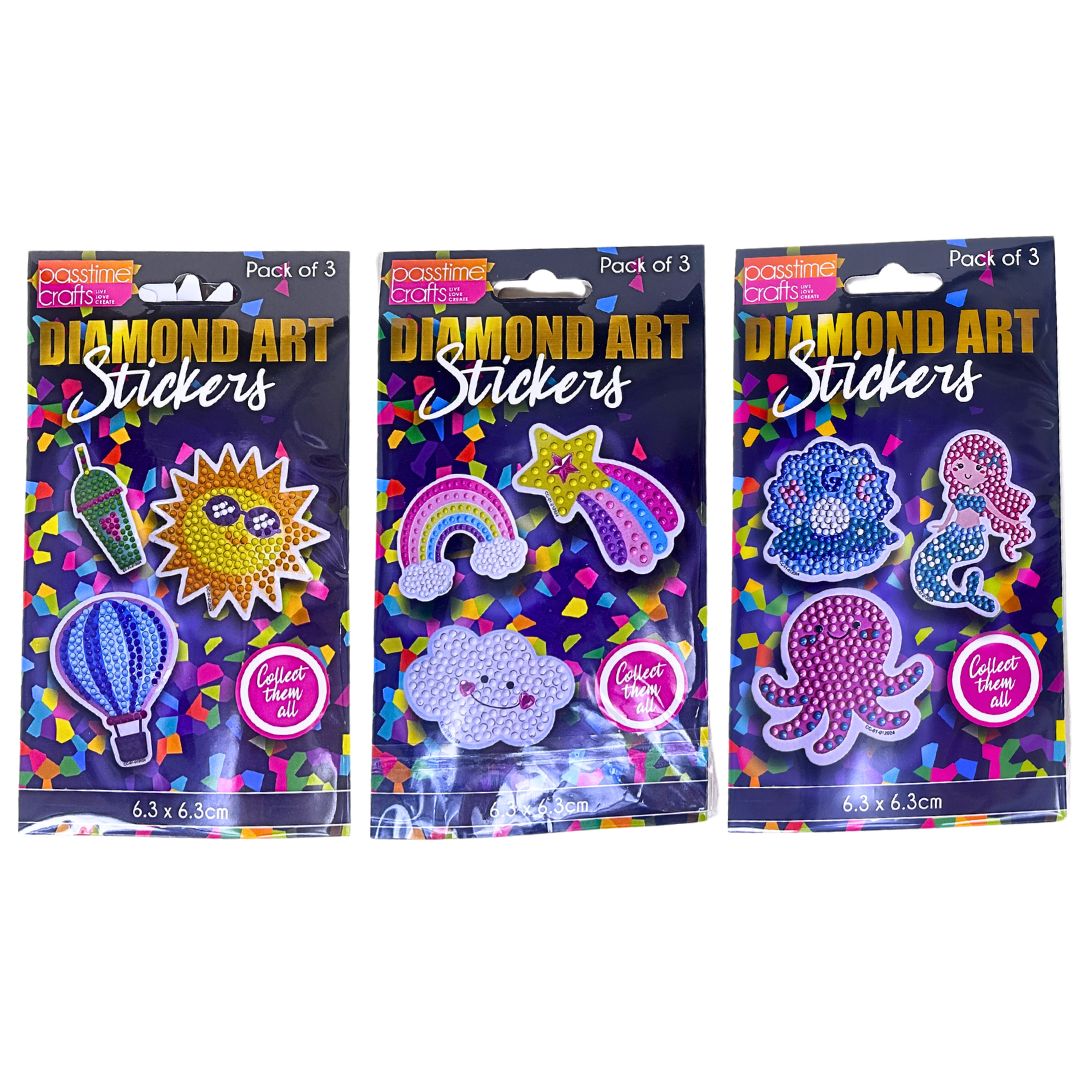 Diamond Art Stickers Trnsprnt 3-Ast S/3