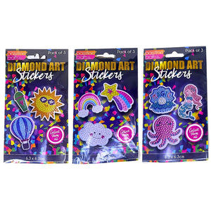 Diamond Art Stickers Trnsprnt 3-Ast S/3