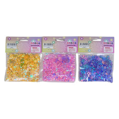 Craft Sequin Flwrs Pastels 30g 3-Ast