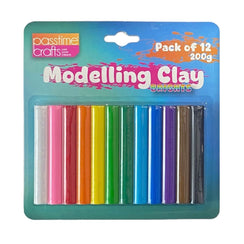 Modelling Clay 200g- 12 Brite Colours Assort
