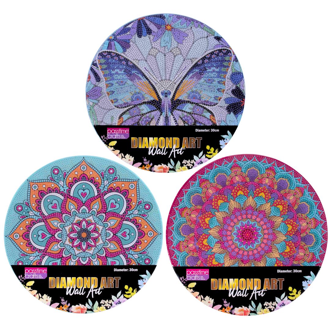 Diamond Art Round Wall Art 3-Ast 30cm2