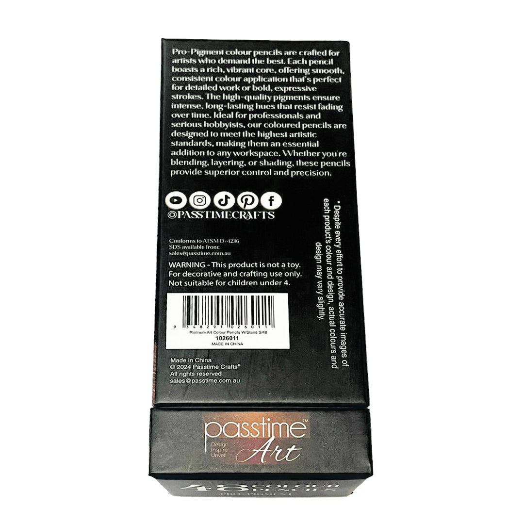 Platinum Art Colour Pencils W/Stand S/48