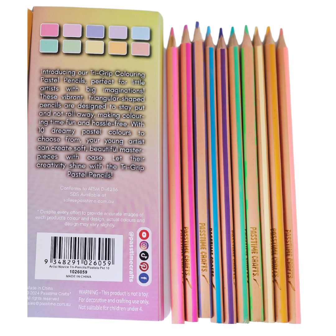 Artist Novice Tri-Pencils/Pastels Pkt 10
