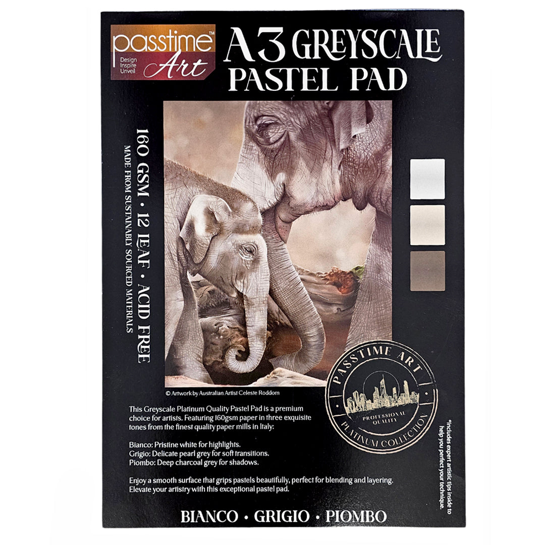 Platinum Pastel Pad A3 160GSM 12lf Greyscale