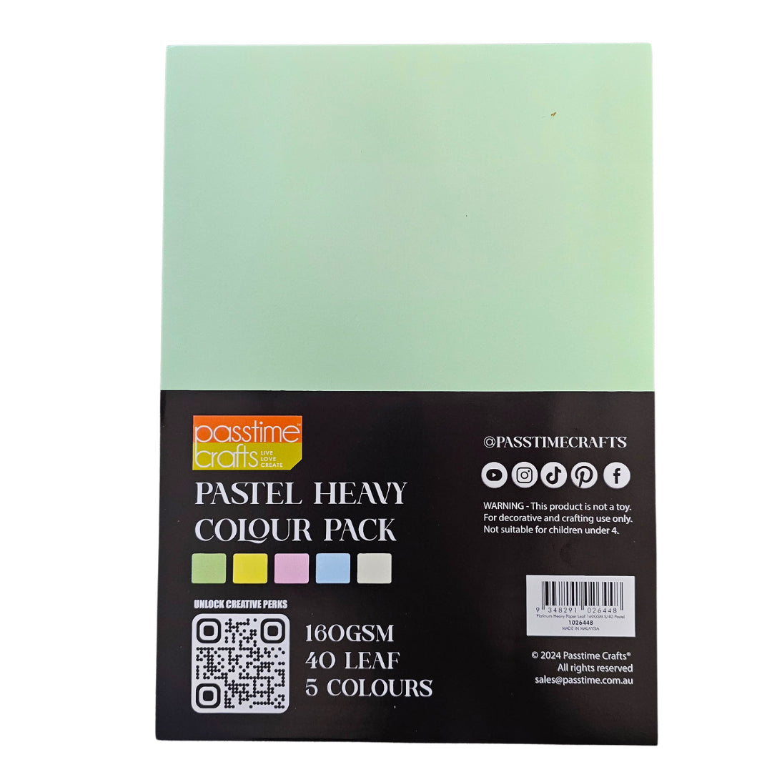 Premium Heavy Paper Leaf 160GSM S/40 Pastel