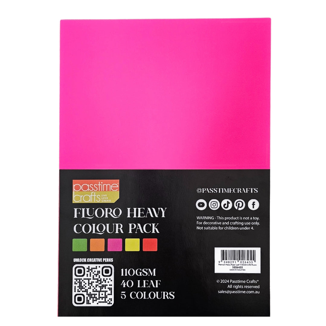 Premium Heavy Paper Leaf 110GSM S/40 Fluro