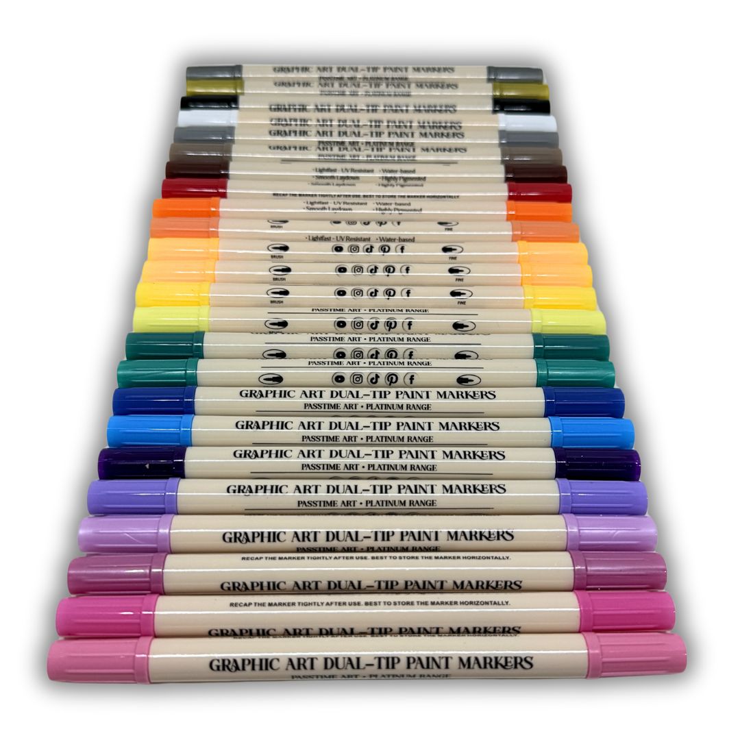 Platinum Dual-Tip Acrylic Pro Markers S/24