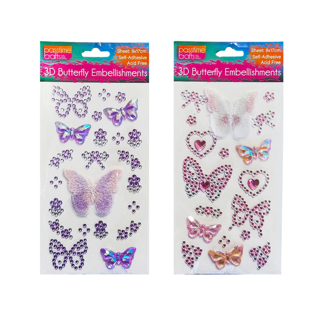 Rhinestone Pastels 3D/Holo S/Adhs 2-Ast