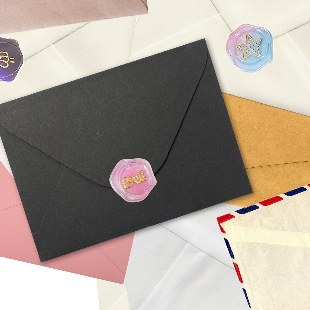 Envelope Seals Transparent 4-Ast Pkt 15