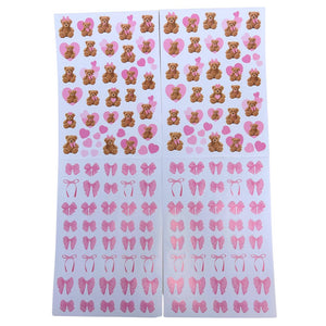 Stickers Blush Bear/Bow/Hearts S/4