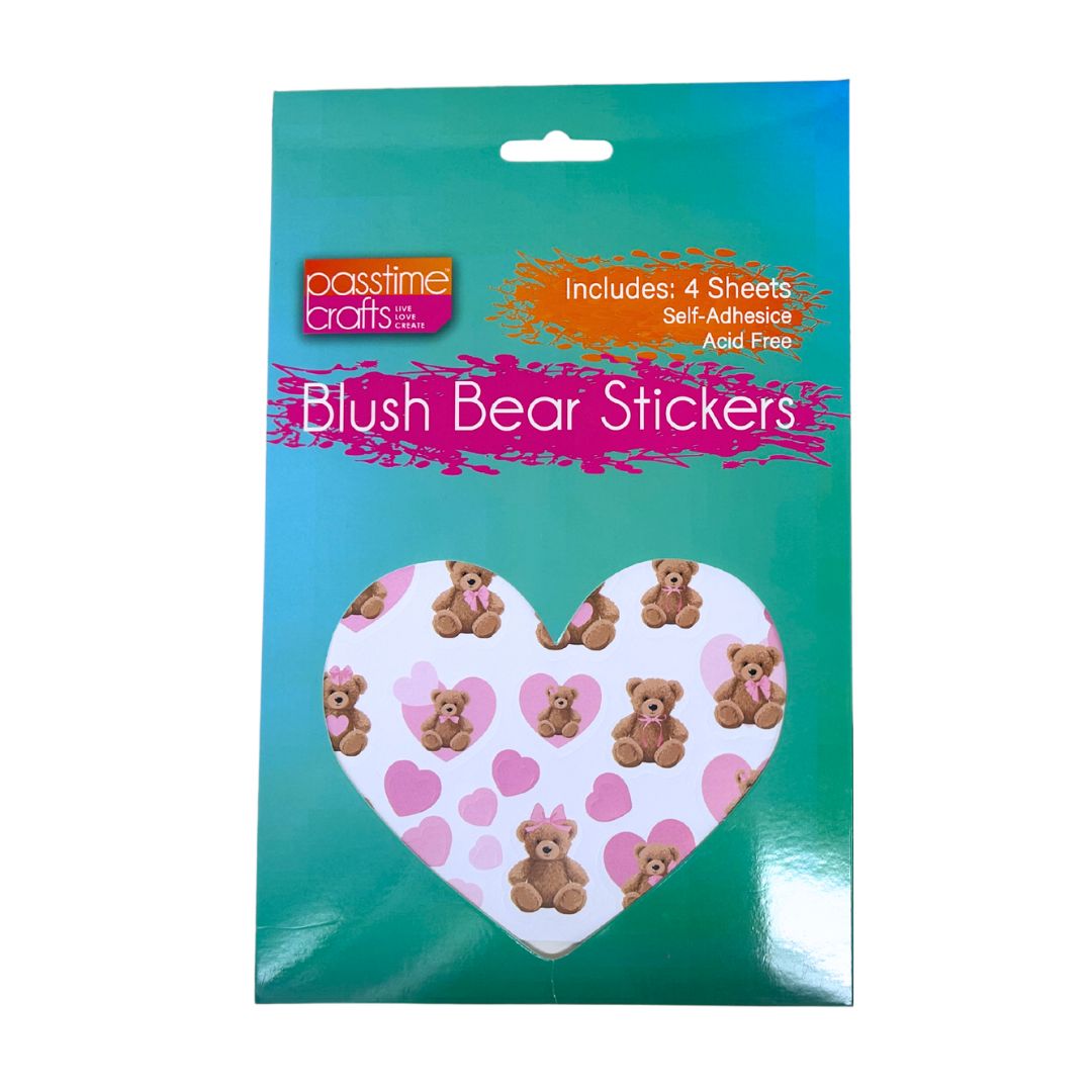 Stickers Blush Bear/Bow/Hearts S/4