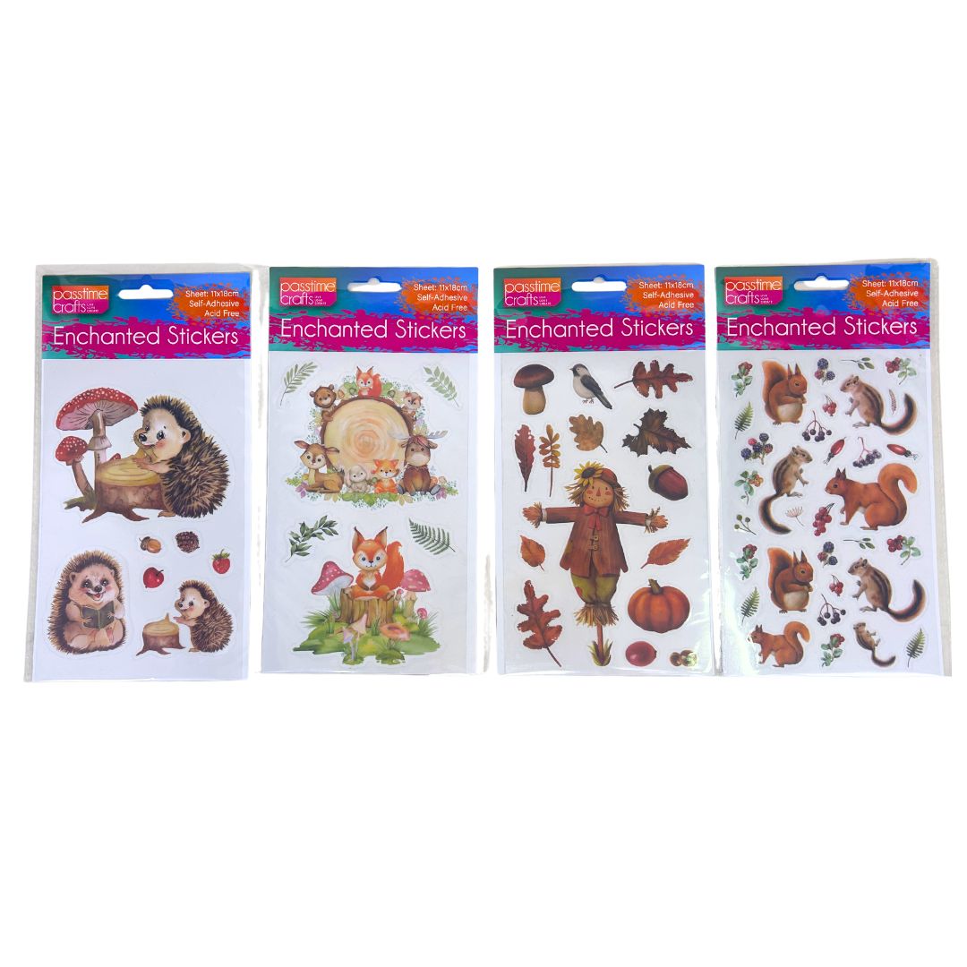 Enchanted Stickers S/Adhs Trnspnt 4-Ast
