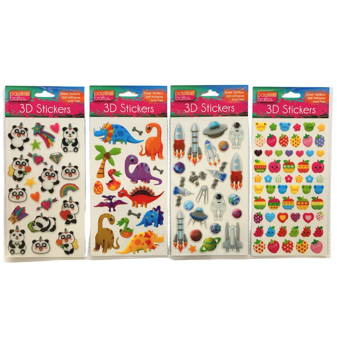 Embellish 3D Colour/Fun S/Adhs 3-Ast