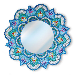 Diamond Art Acrylic Mirror w/Stand 2-Ast 15cm