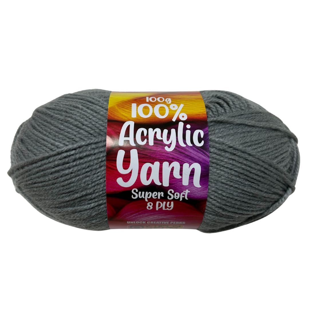 Passtime Acrylic Yarn 100g -Grey