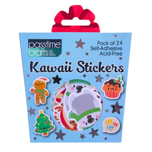 Xmas Diecut Kawaii Stickers Pkt 24