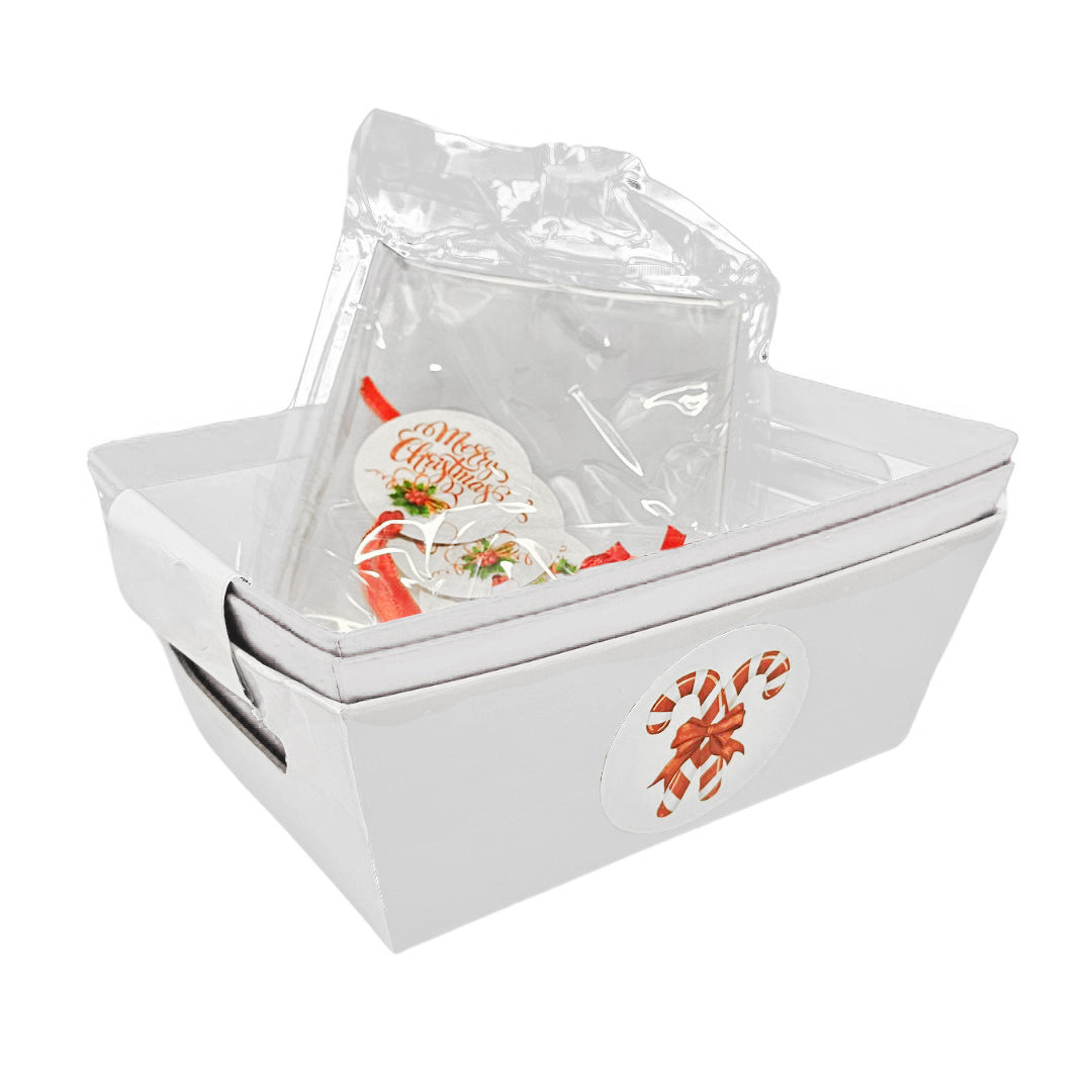 Xmas Printed Gift Hamper Candy Cane S/3